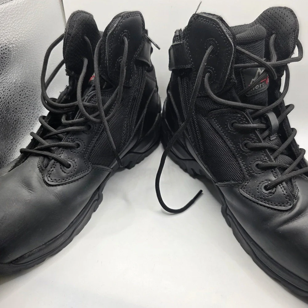 Nortiv8 Mens Military Tactical Boots Black Side Zip Work Combat Boots Size 10.5